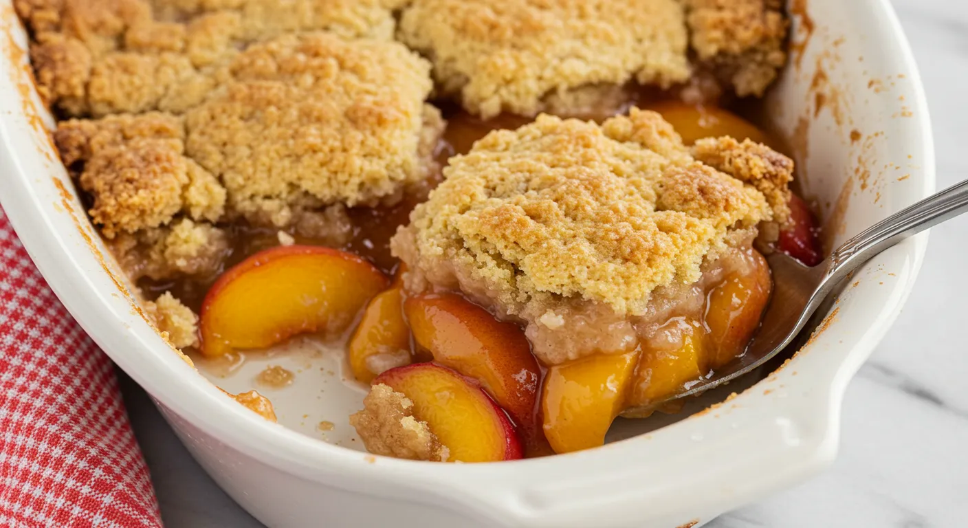 peach cobbler recipe using cake mix