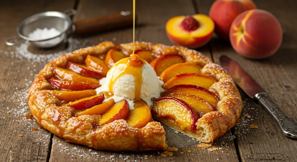 peach tarte tatin