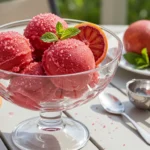 Blood Orange and Jasmine Sorbet with Mint Sugar